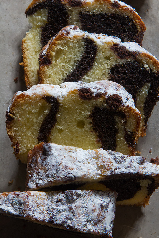Perfect Chocolate Marble Loaf Cake - Spatula Desserts