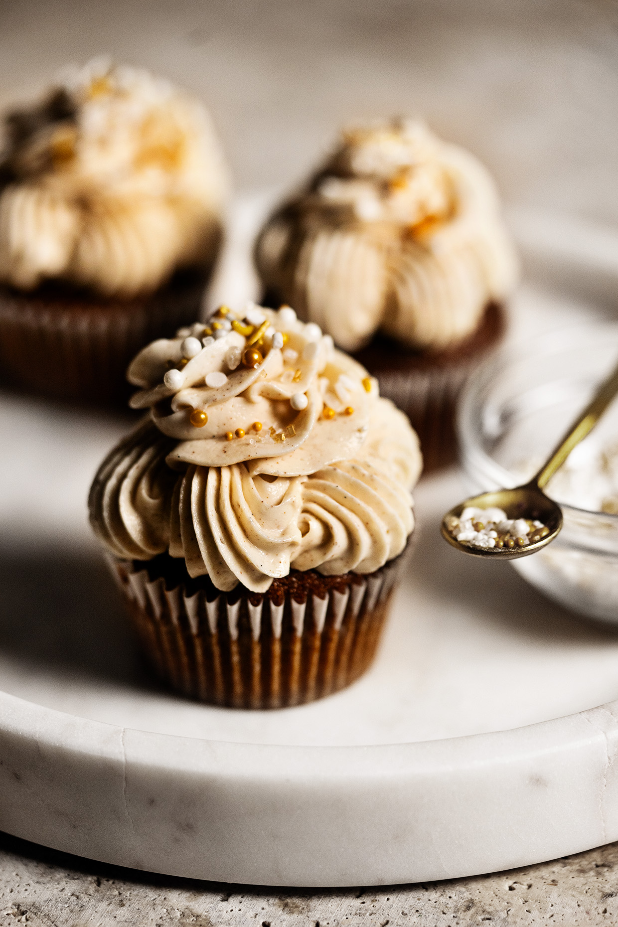 Gingerbread Cupcakes with Brown Butter Frosting